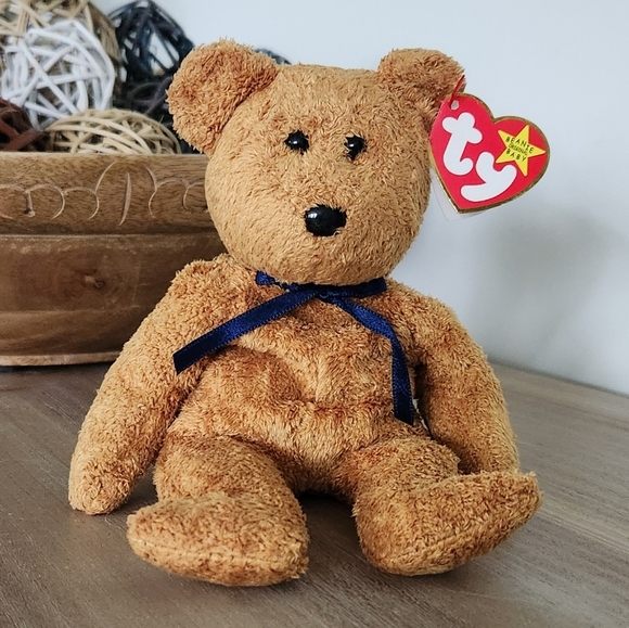 🧸 Ty Beanie Baby “Fuzz” the Brown Bear – 1999 Retired, Excellent Condition - Picture 1 of 15